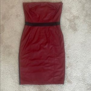 Red Leather Dress